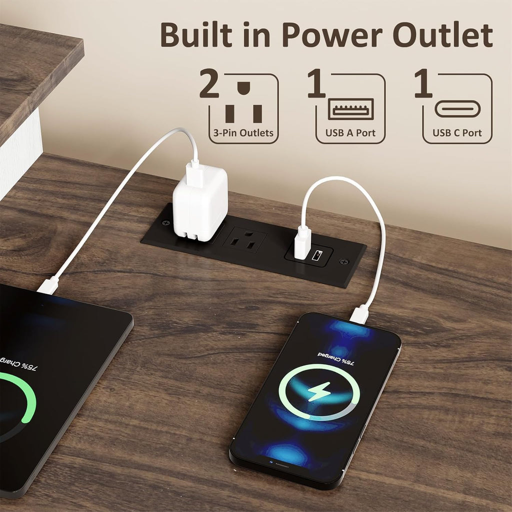 Naice 72" Electric Fireplace with Mantel and Cabinets, Fireplace TV Stand for Living Room Bedroom, Stacked Stone Surround and Remote Control 3D Realistic Flame, Black